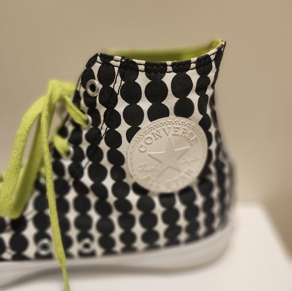 Converse All Star x Marimekko B/W Polka Dot High Top Womens Sneakers Sz.10 $160 - Picture 6 of 12